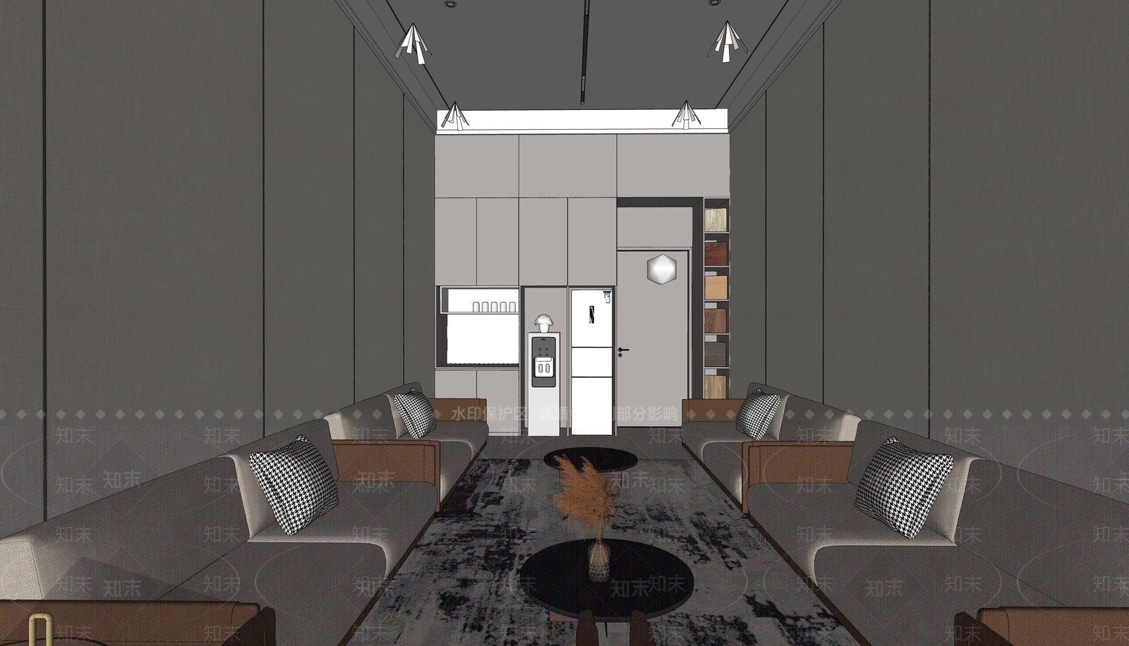 现代商务接待室SU模型下载【ID:1160870615】