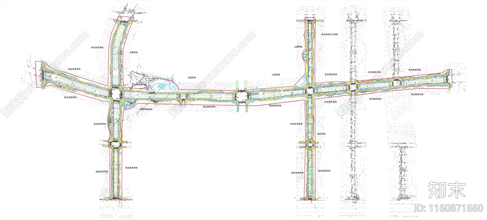 高新区街道一体化景观提升设计施工图下载【ID:1160871660】