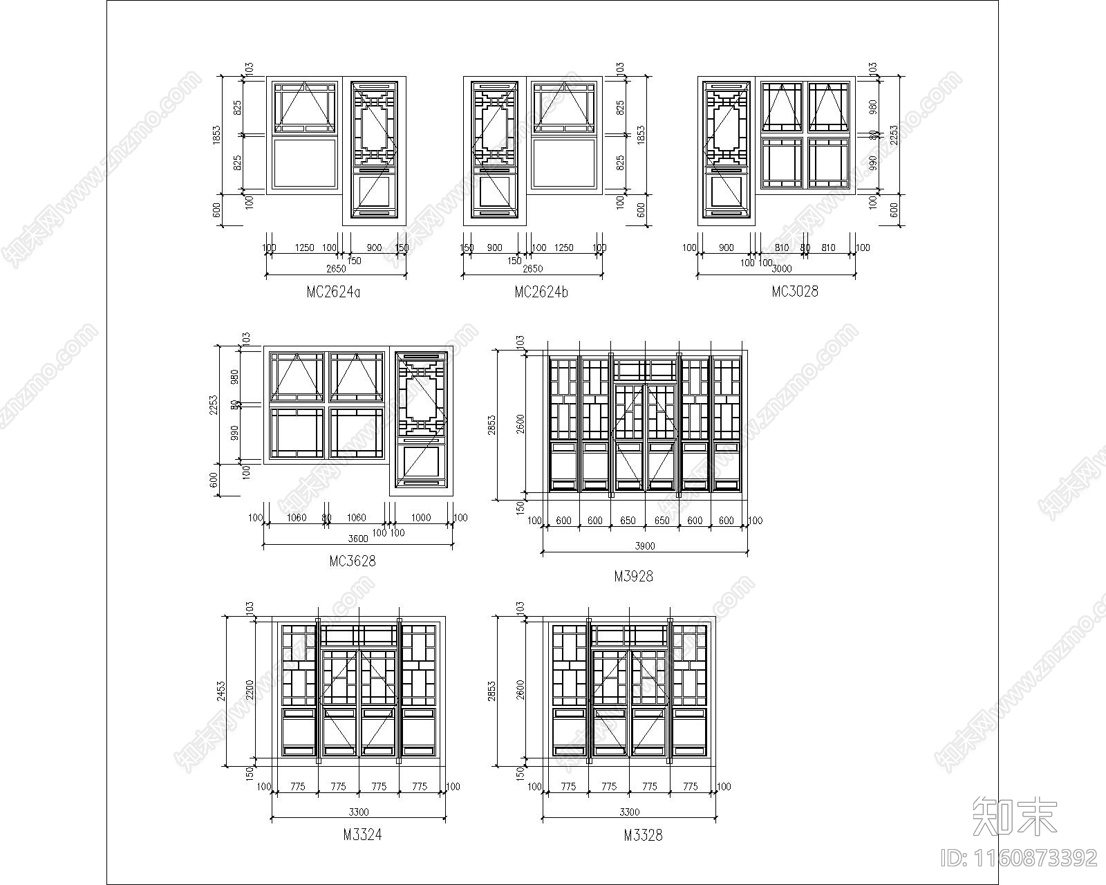 经典仿古建筑施工图下载【ID:1160873392】