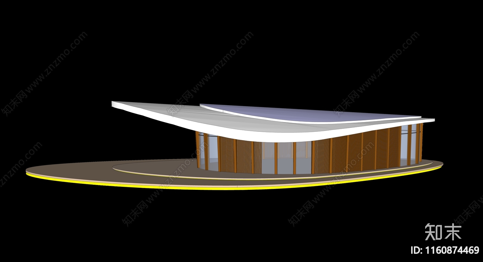 现代景观亭SU模型下载【ID:1160874469】