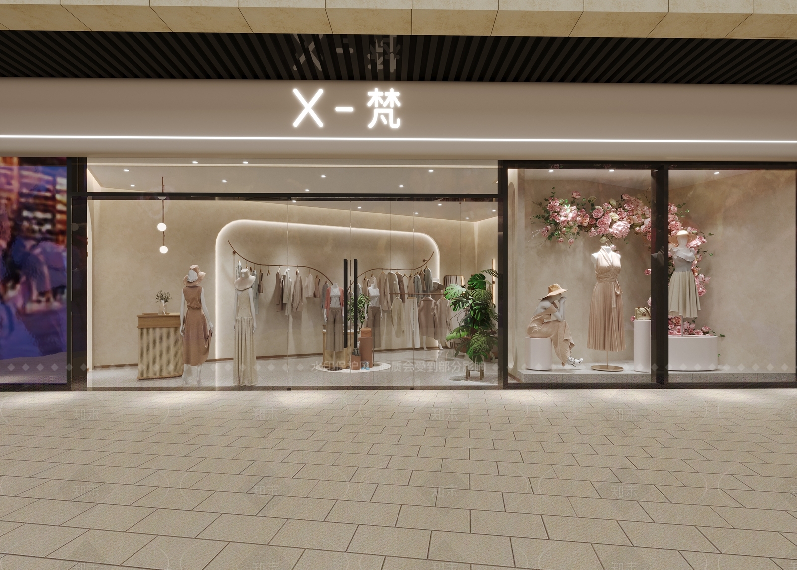 现代服装店3D模型下载【ID:1160878819】