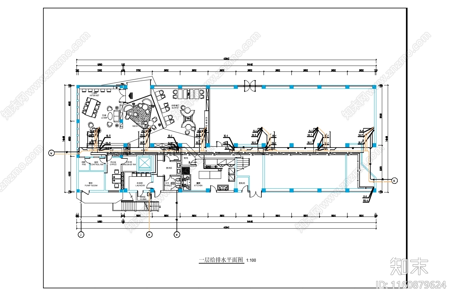 酒店给排水系统图施工图下载【ID:1160879624】