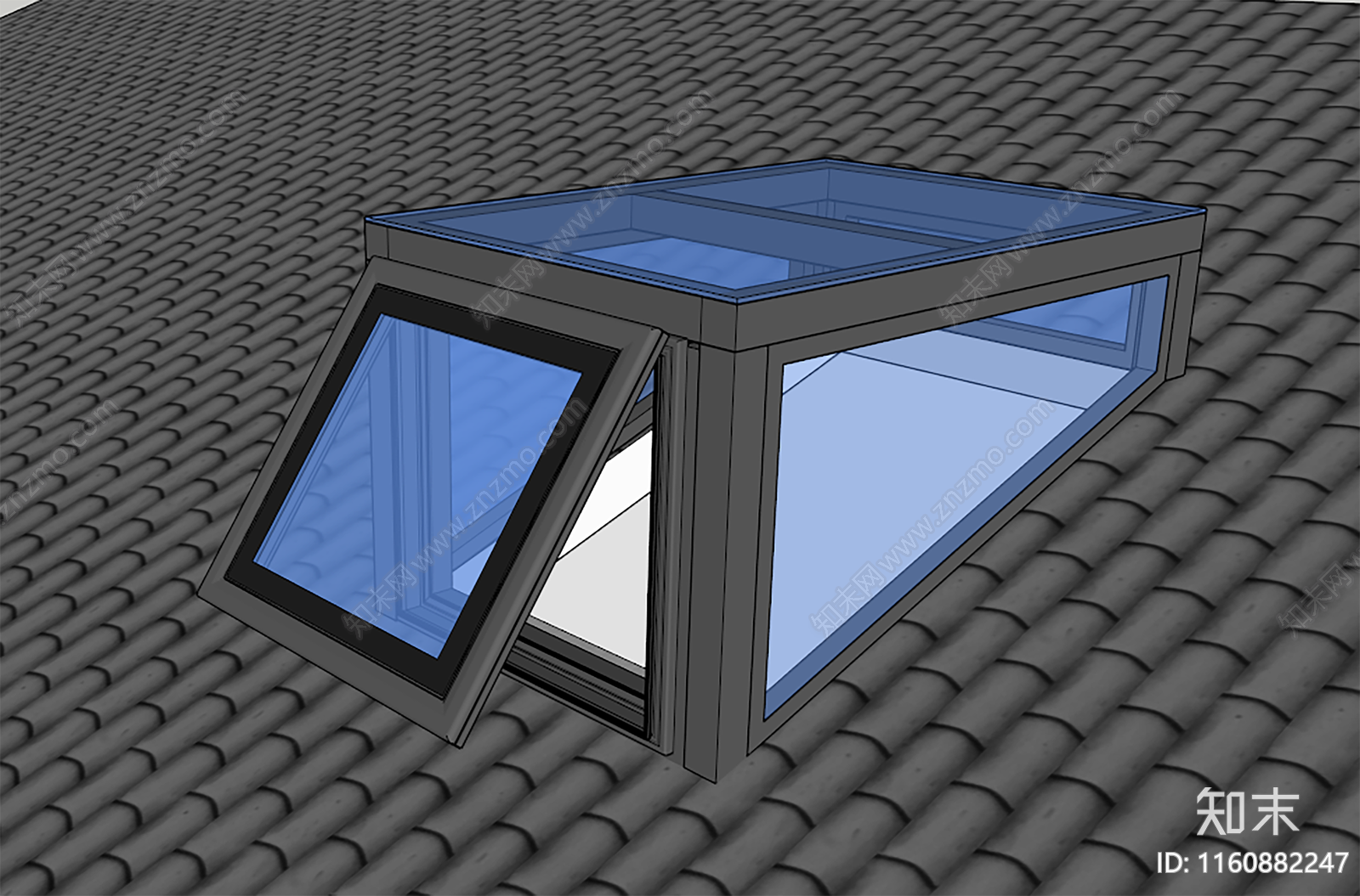 别墅屋顶天窗SU模型下载【ID:1160882247】