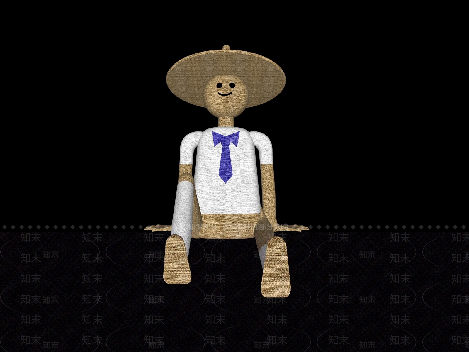 现代巨型稻草人景观SU模型下载【ID:1160883226】