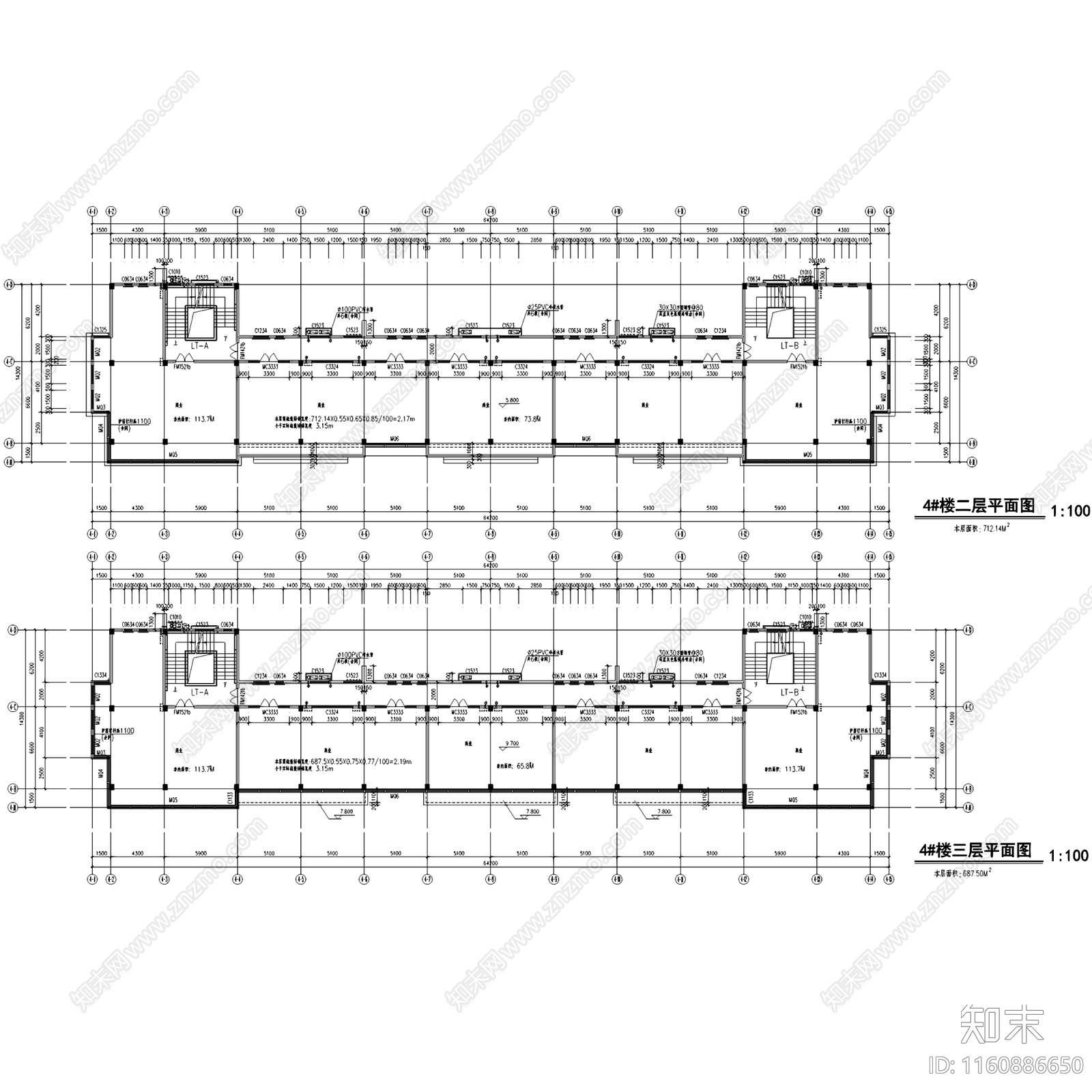 现代源丰紫庐营销中心售楼处建筑及临街底商建筑cad施工图下载【ID:1160886650】