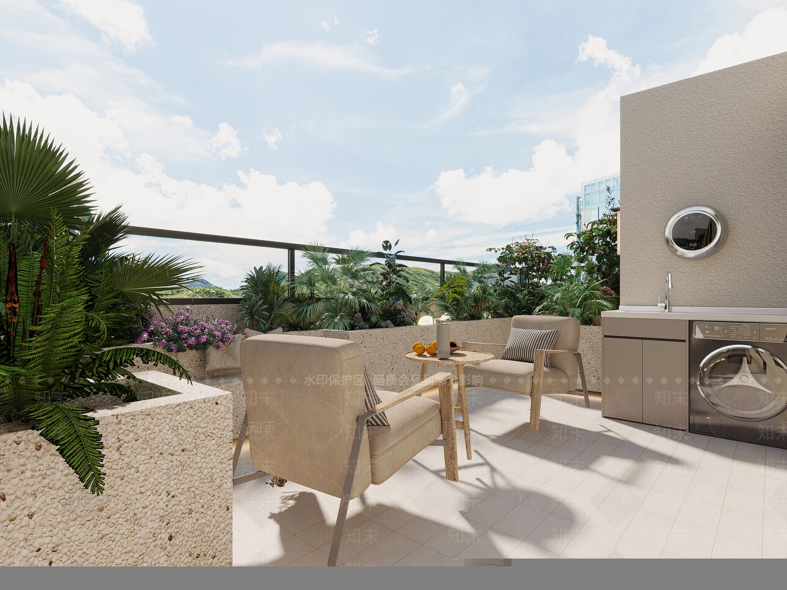 现代露台3D模型下载【ID:1160888125】