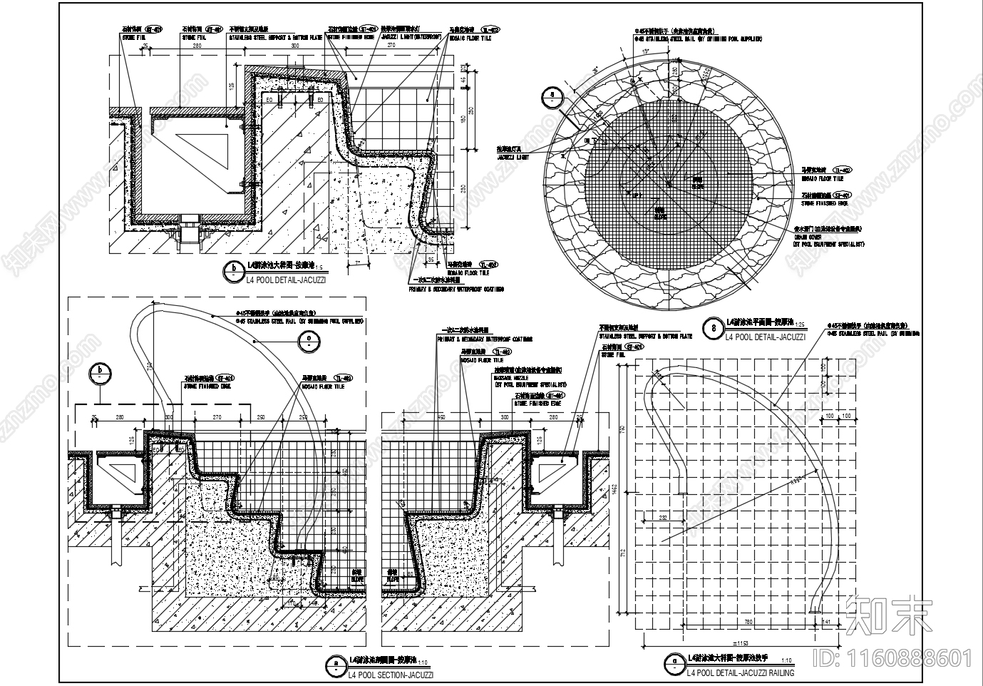 泳池大样图施工图下载【ID:1160888601】