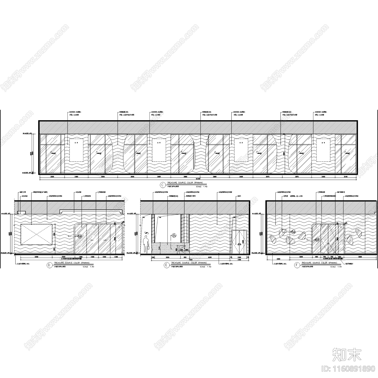 现代简约福清裕荣汇售楼中心室内工装cad施工图下载【ID:1160891890】