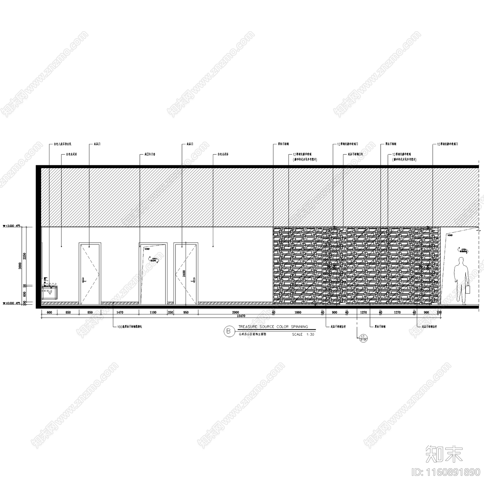 现代简约福清裕荣汇售楼中心室内工装cad施工图下载【ID:1160891890】