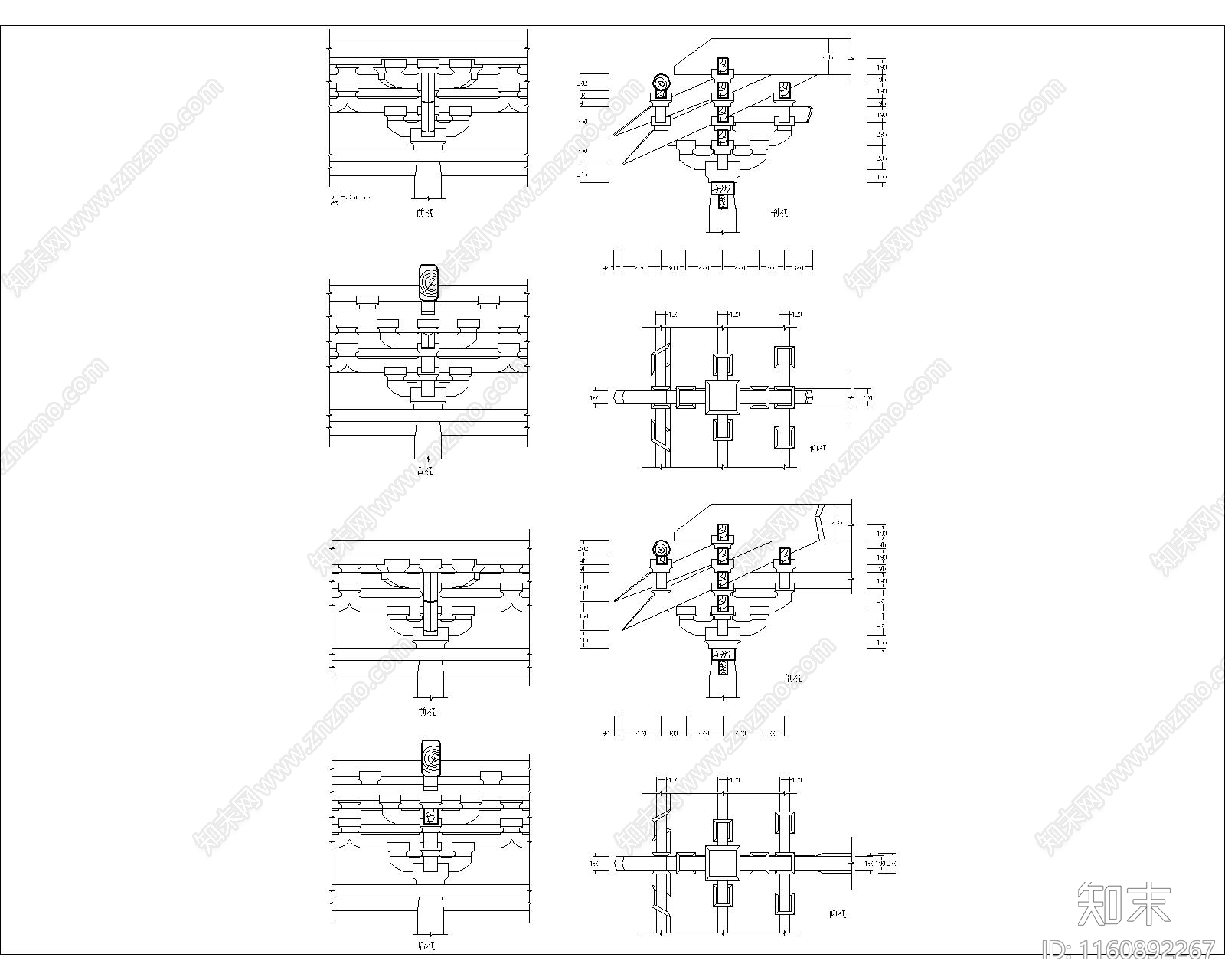斗拱分部详大样图3施工图下载【ID:1160892267】
