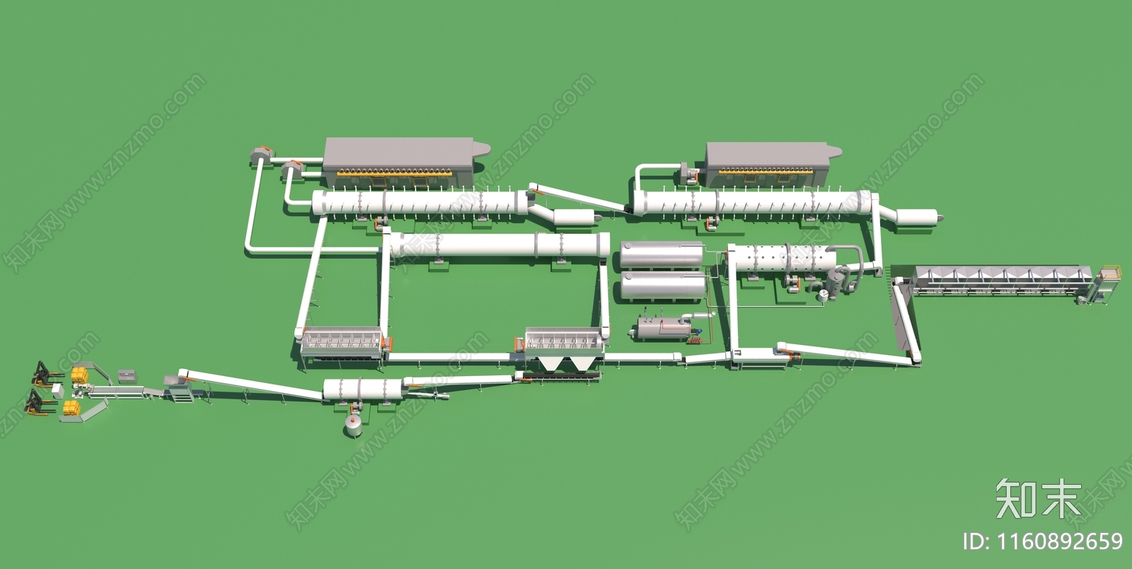 现代流水线设备3D模型下载【ID:1160892659】