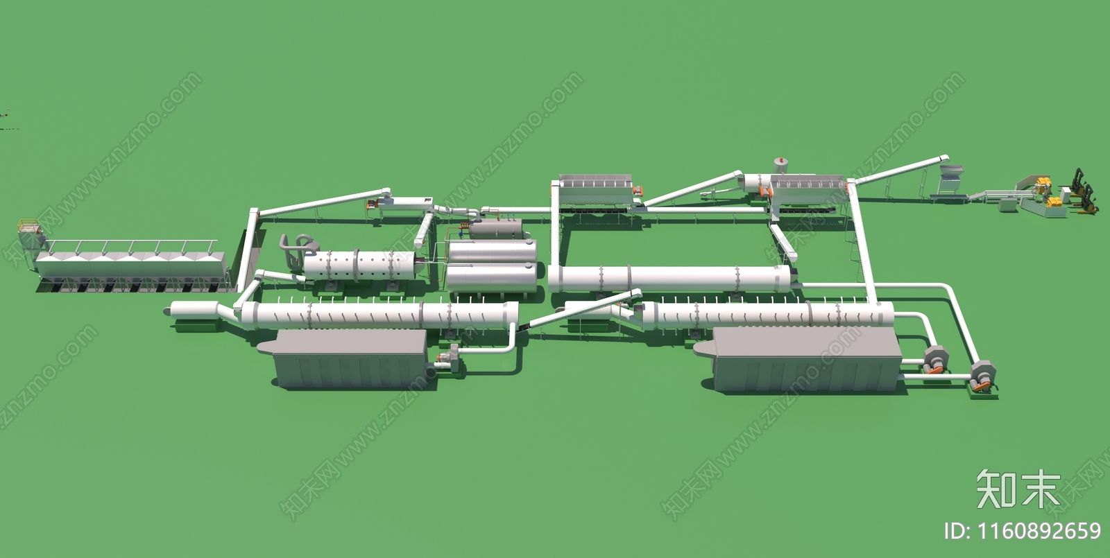现代流水线设备3D模型下载【ID:1160892659】