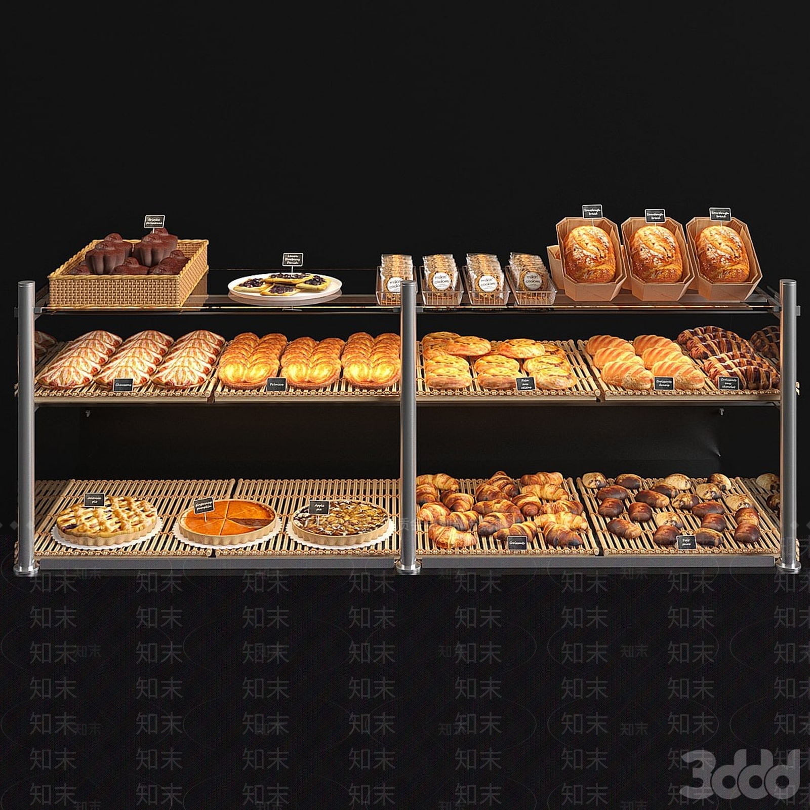 现代糕点柜3D模型下载【ID:1160894702】