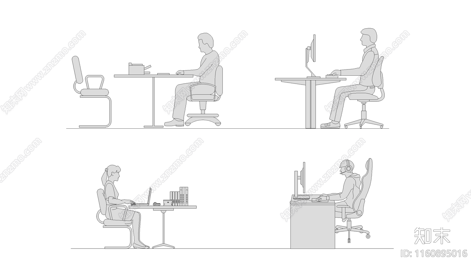 办公室人员施工图下载【ID:1160895016】