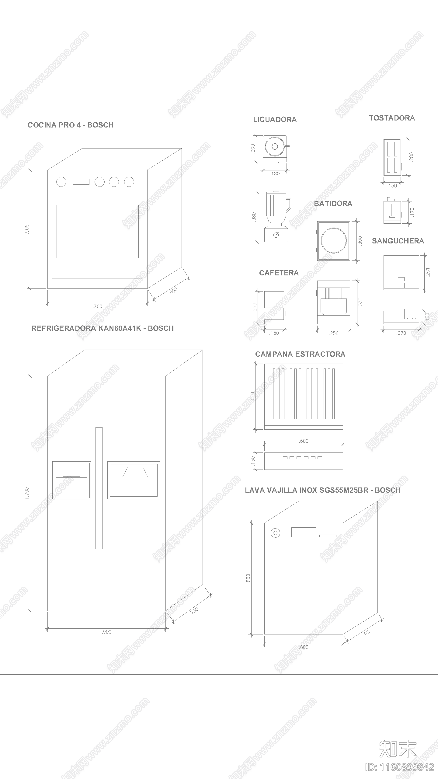 厨房用品模块施工图下载【ID:1160899842】