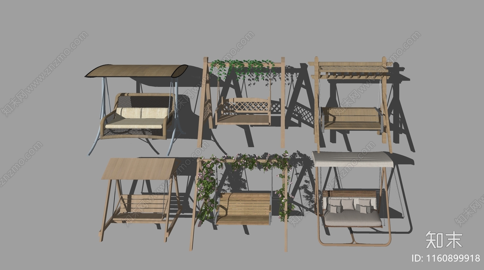 现代秋千椅SU模型下载【ID:1160899918】