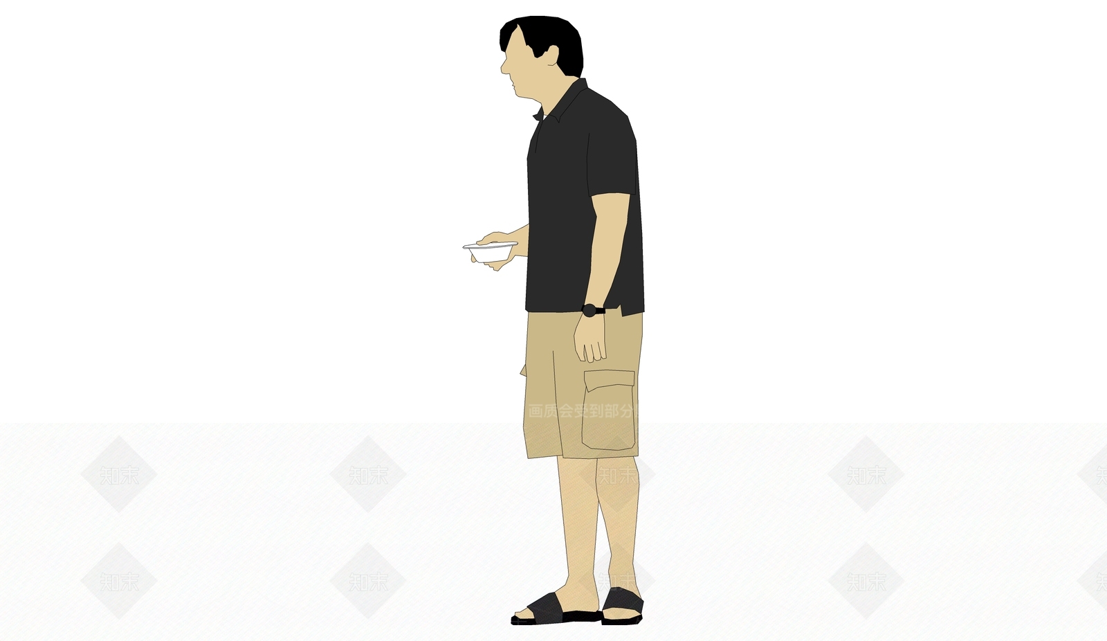 2D男人SU模型下载【ID:1160906381】