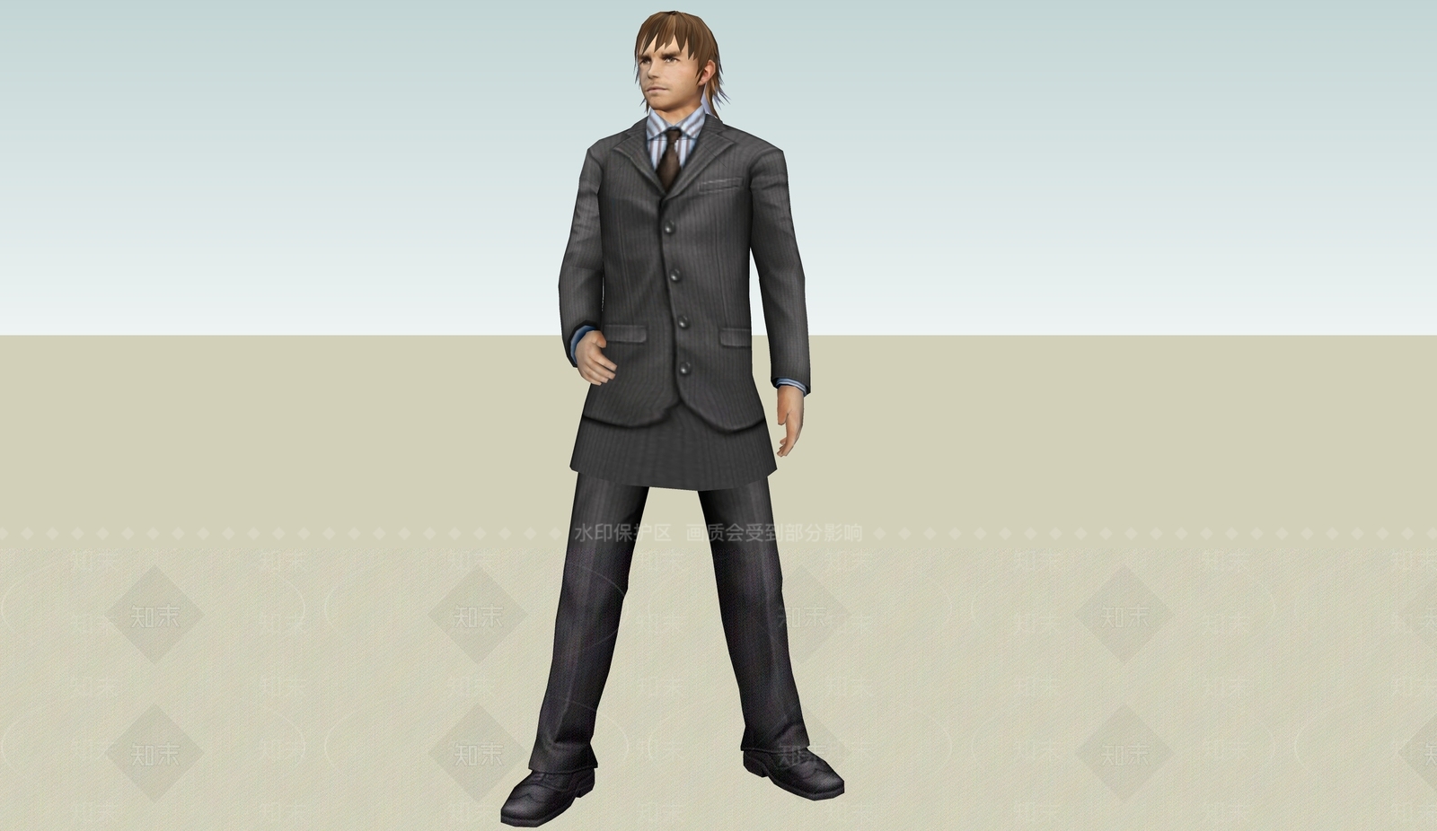 2D男人SU模型下载【ID:1160910133】