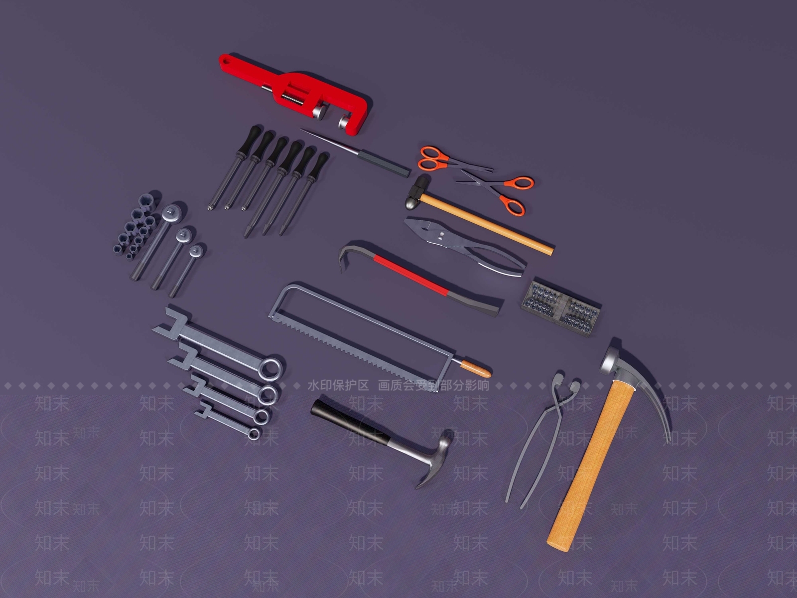 现代工具组合SU模型下载【ID:1160919282】