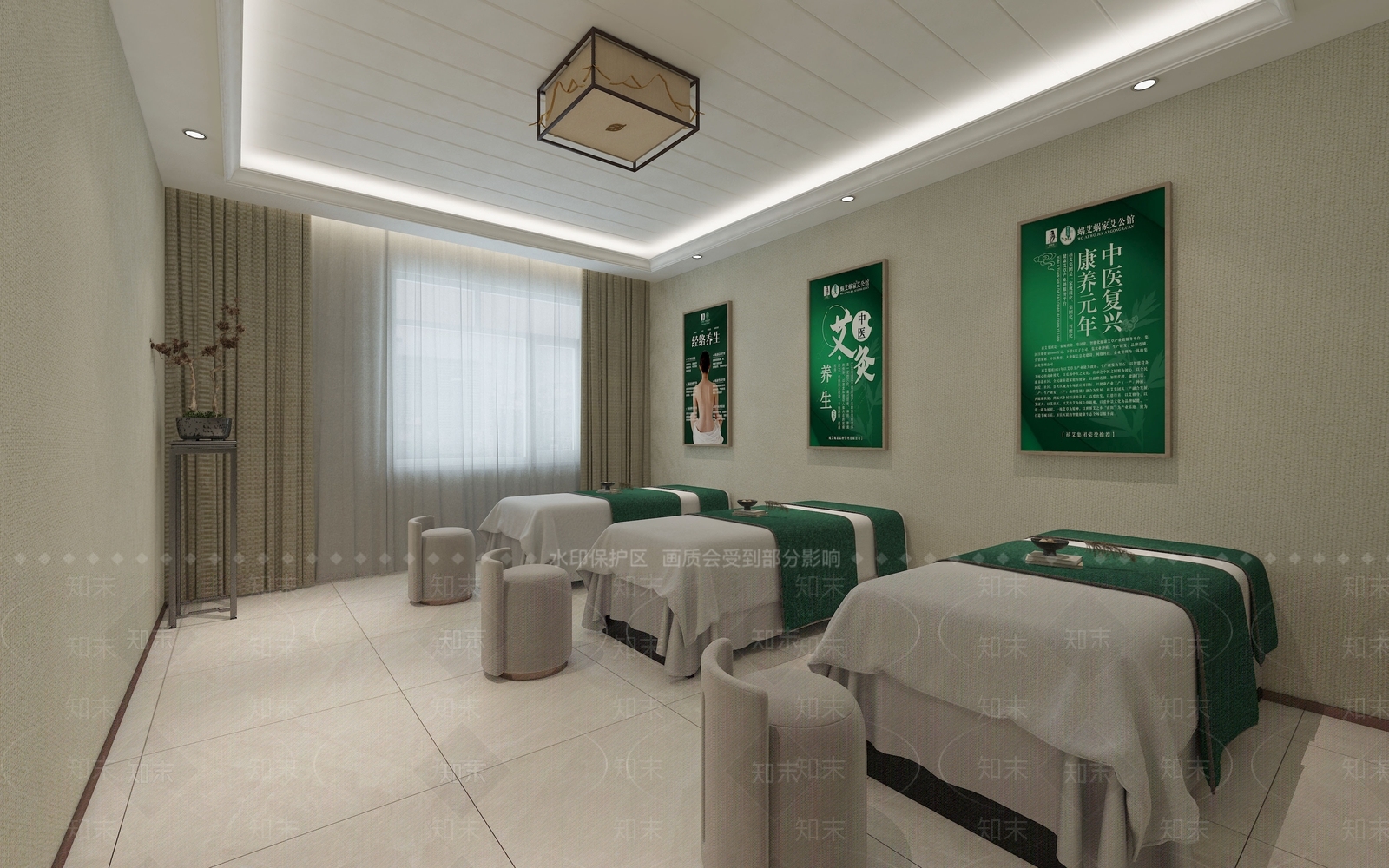 现代艾灸美容院3D模型下载【ID:1160919471】