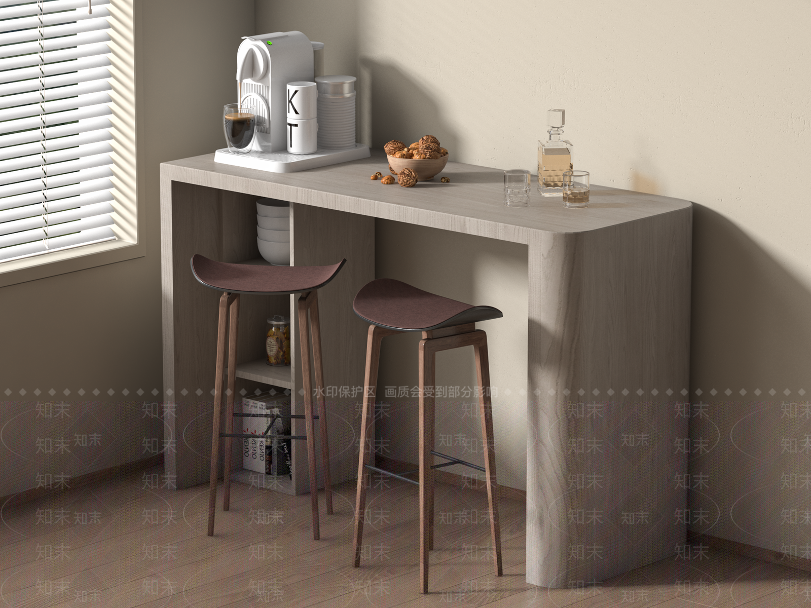 现代吧台3D模型下载【ID:1160920832】