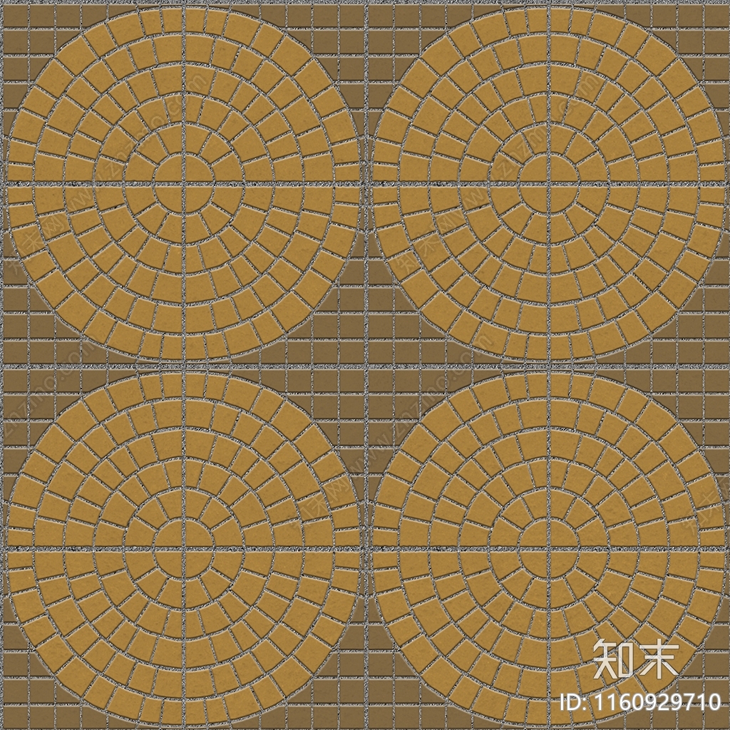 无缝鹅软石拼花地砖人行道路地面广场铺贴贴图下载【ID:1160929710】