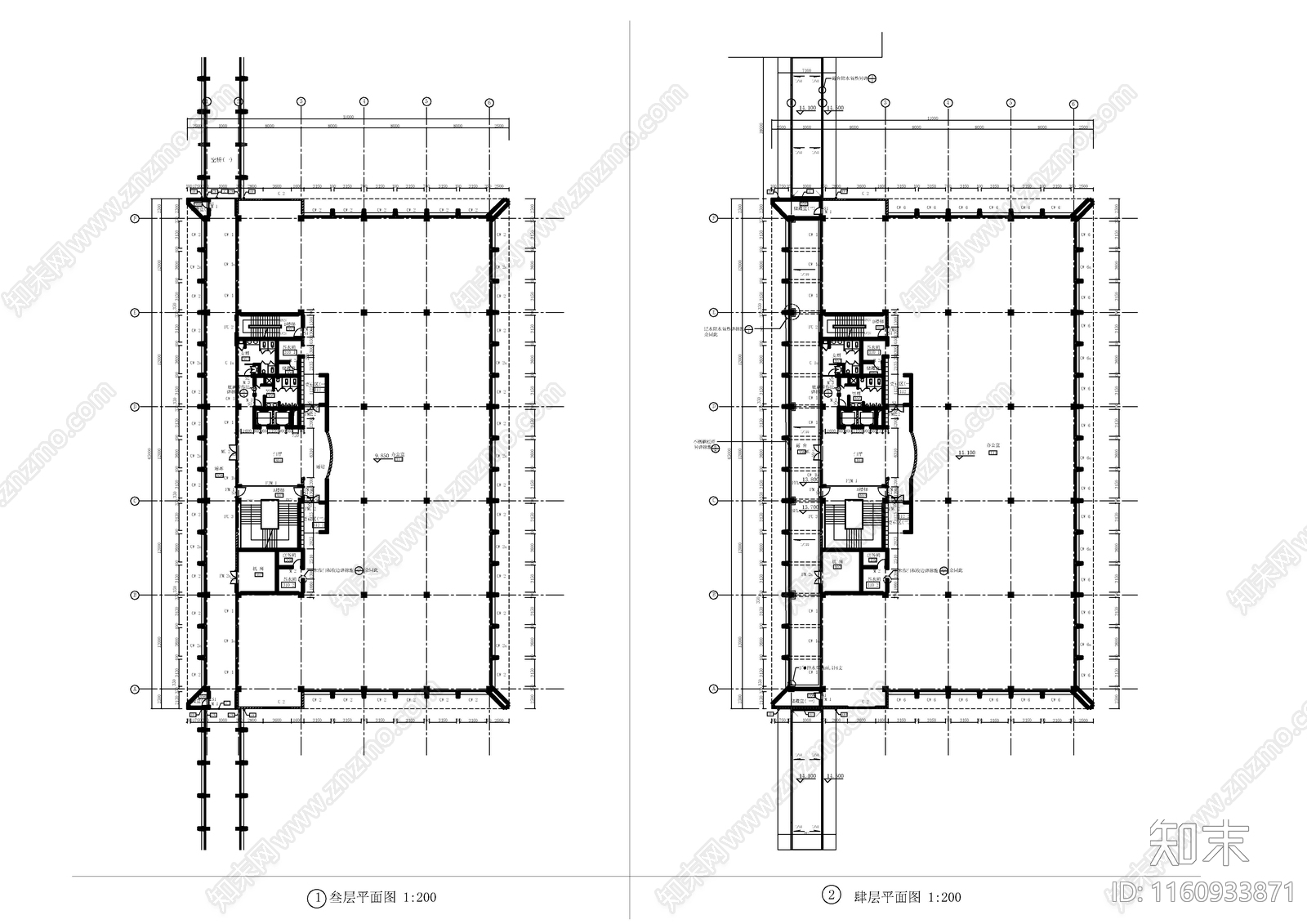 厂区办公楼建筑图cad施工图下载【ID:1160933871】