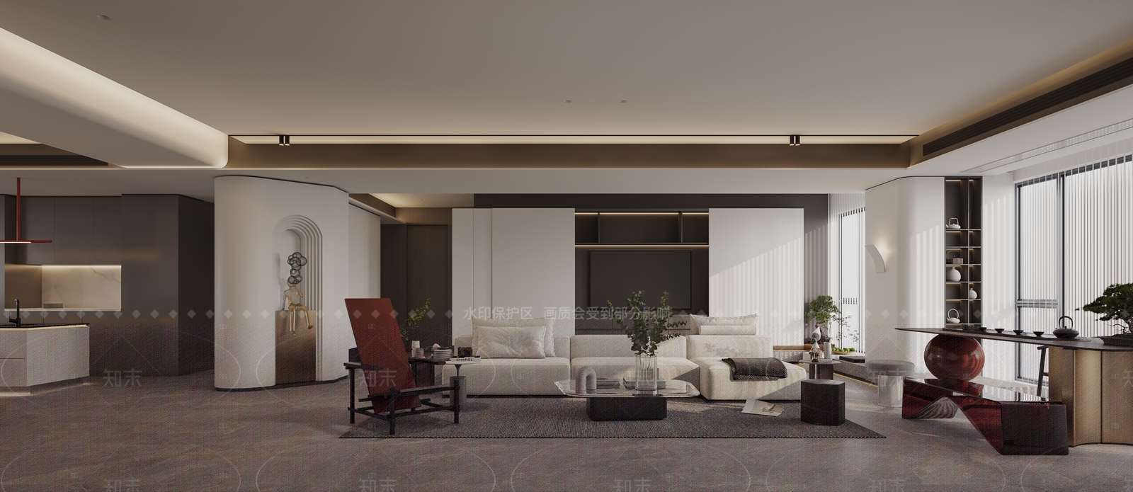 现代办公大厅3D模型下载【ID:1214441067】