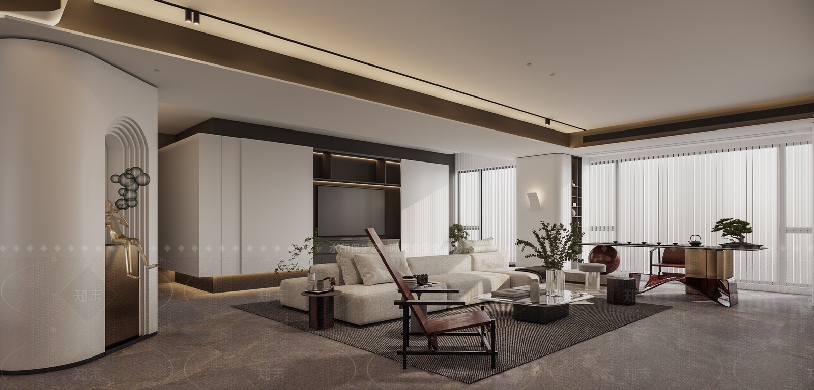 现代办公大厅3D模型下载【ID:1214441067】