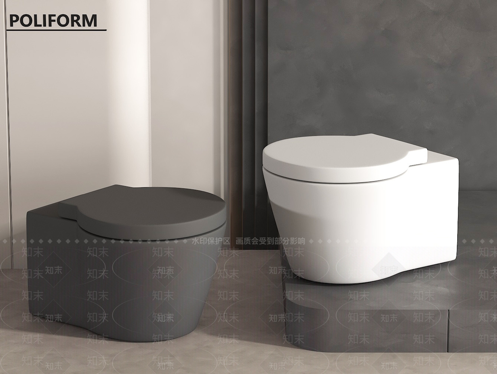 智能马桶组合3D模型下载【ID:1160937734】