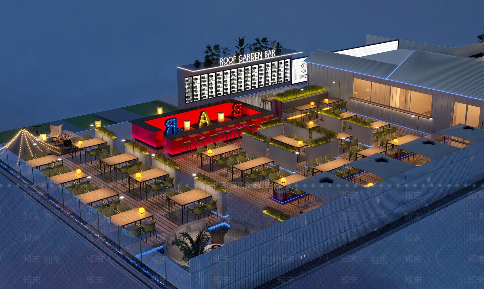 现代露台烧烤3D模型下载【ID:1160940551】