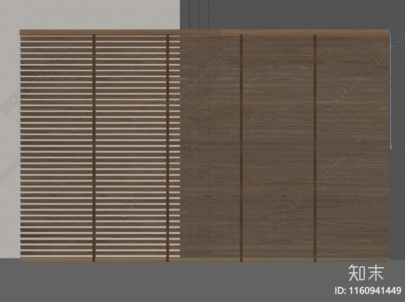 现代木条百叶帘SU模型下载【ID:1160941449】