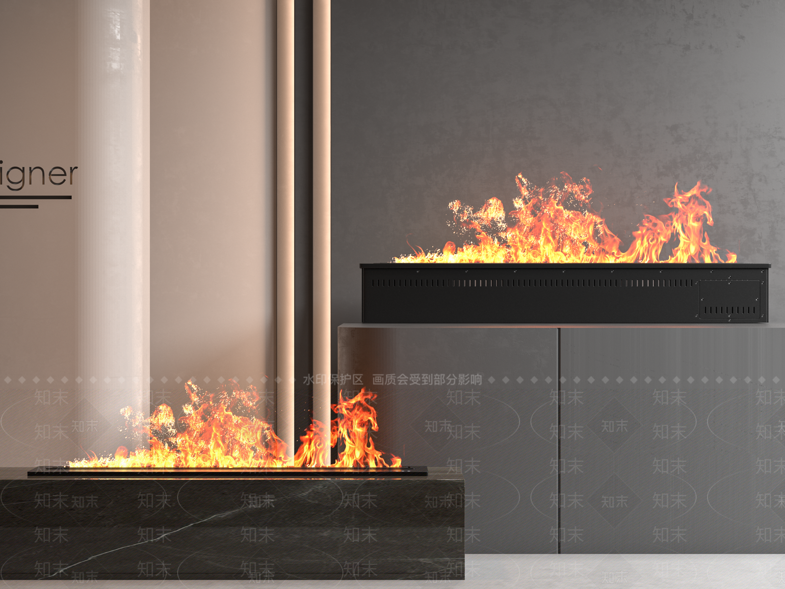 现代壁炉3D模型下载【ID:1160942262】