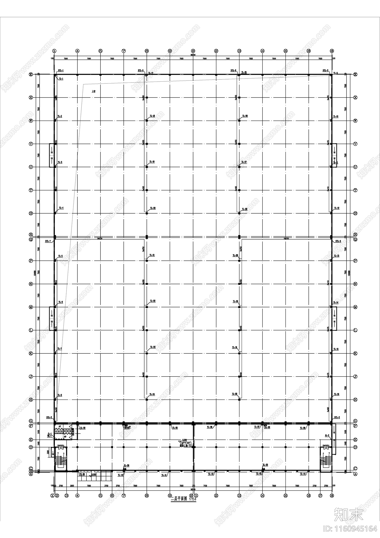 厂房给排水图cad施工图下载【ID:1160945164】