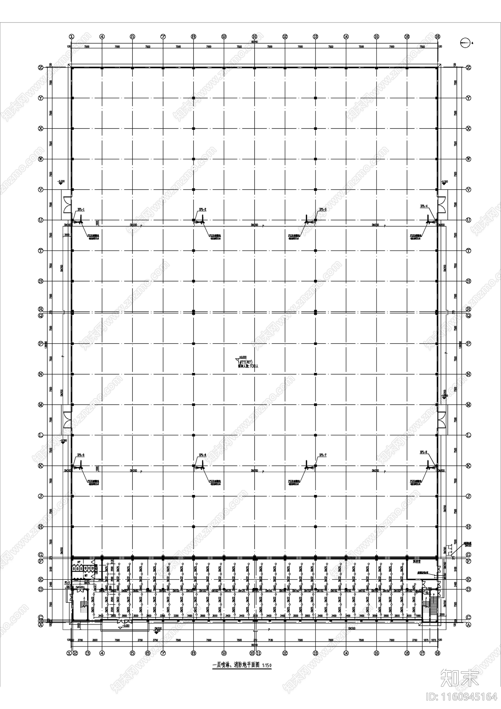 厂房给排水图cad施工图下载【ID:1160945164】