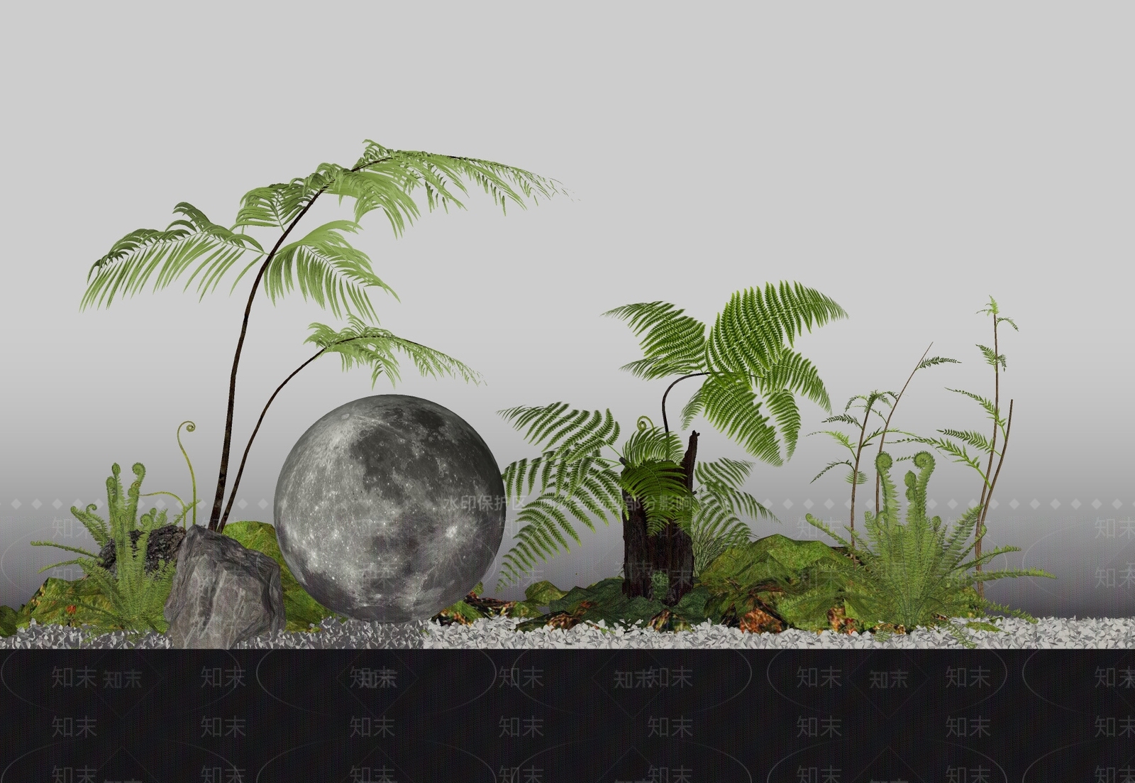 现代月球灯SU模型下载【ID:1160947245】