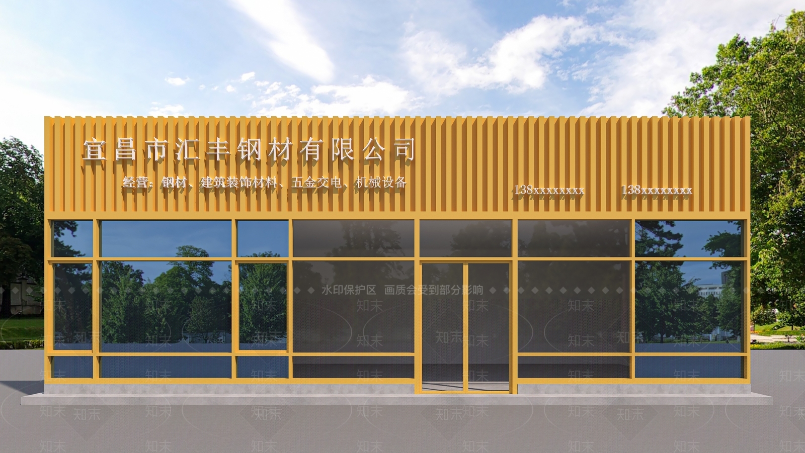 现代彩钢房3D模型下载【ID:1160952946】