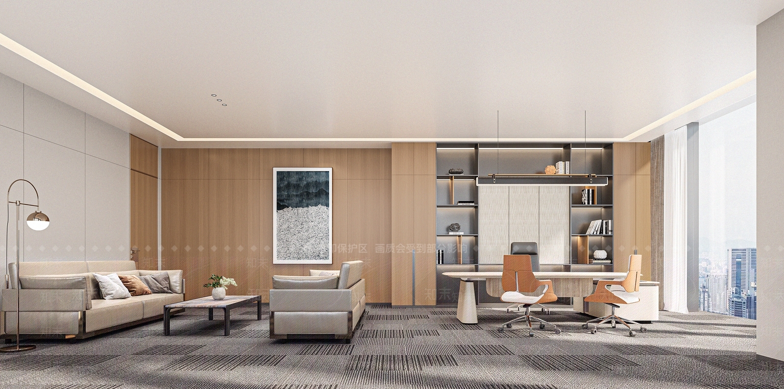 现代总裁办公室3D模型下载【ID:1160956750】