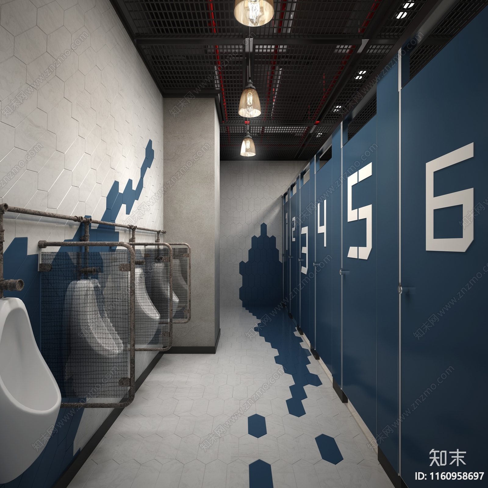 现代公共卫生间3D模型下载【ID:1160958697】