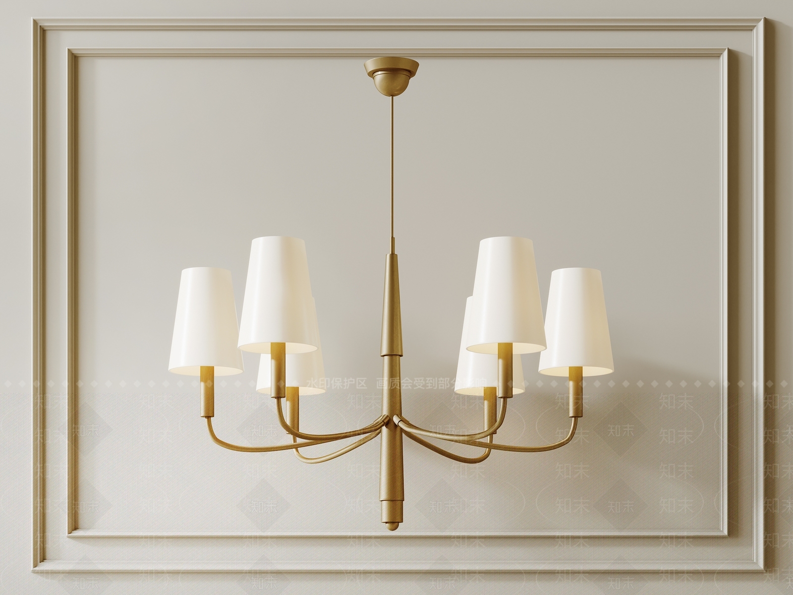 简欧吊灯3D模型下载【ID:1160967196】