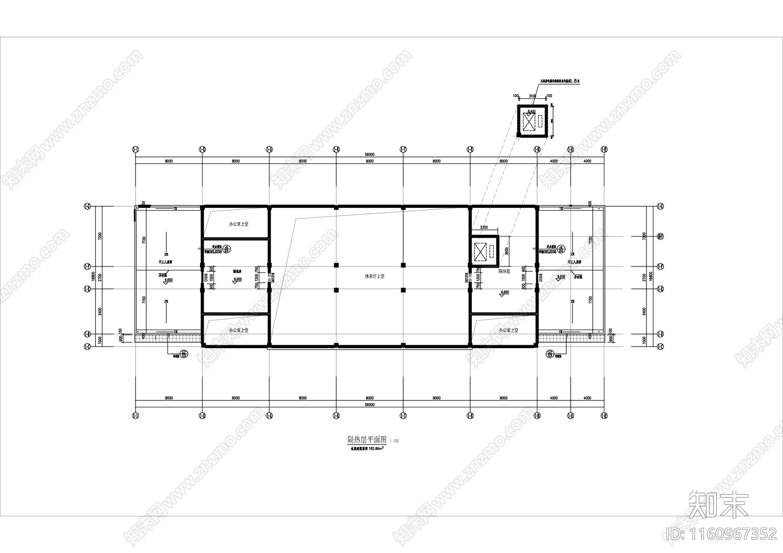新中式风格公共服务中建cad施工图下载【ID:1160967352】