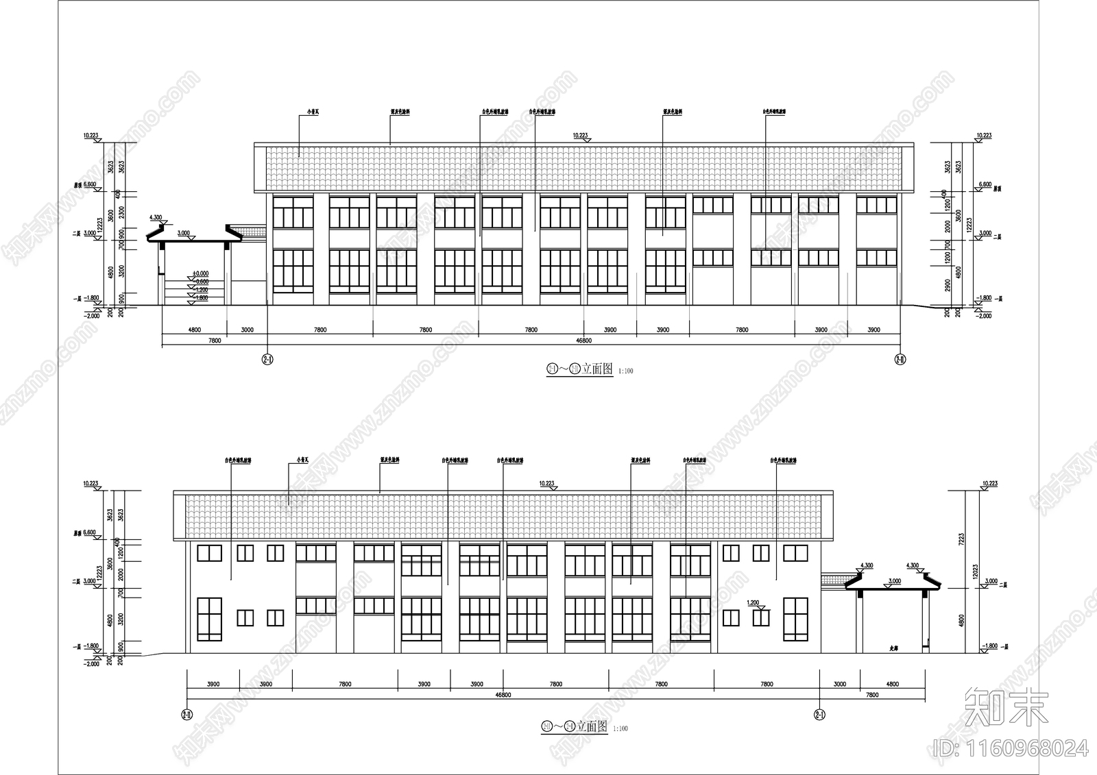 食堂营养配送中心建施图cad施工图下载【ID:1160968024】