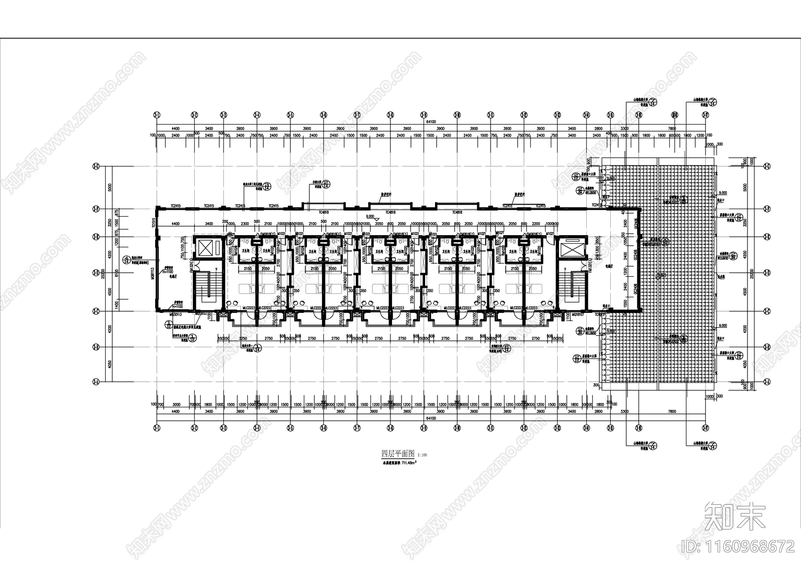 医疗康复中心及介助老人公寓建施图施工图下载【ID:1160968672】