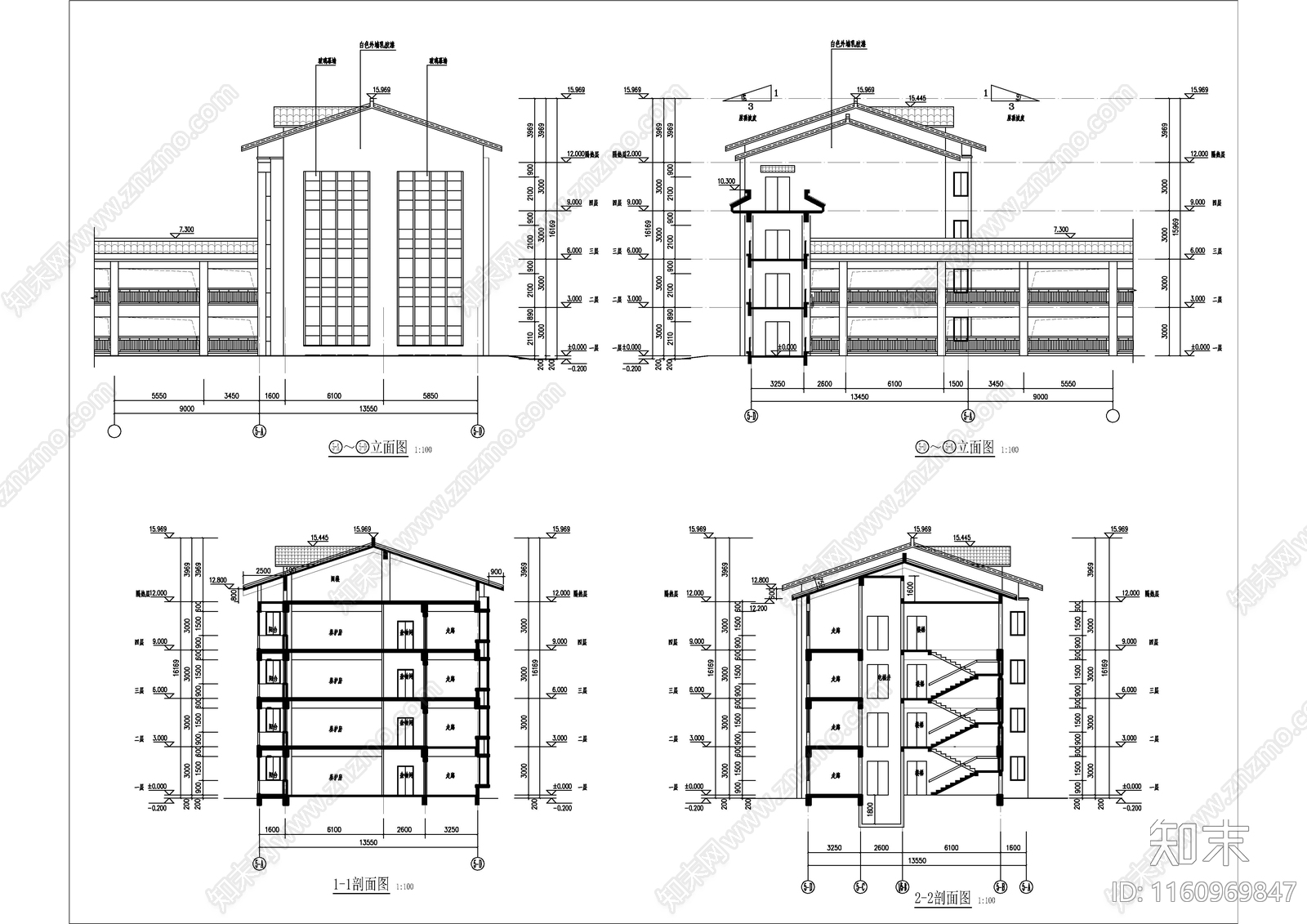 介护老年公寓建cad施工图下载【ID:1160969847】