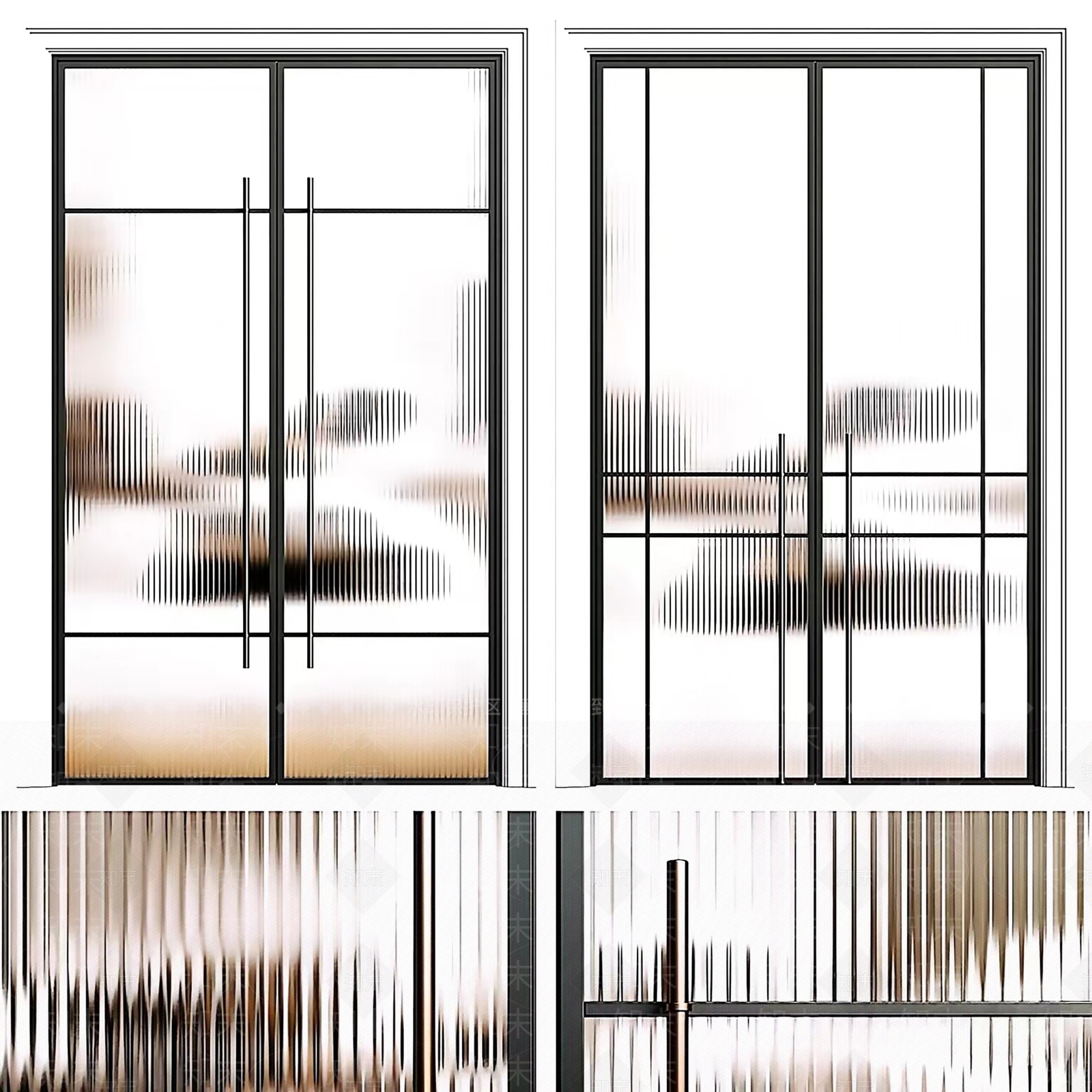 现代双开门3D模型下载【ID:1160971882】