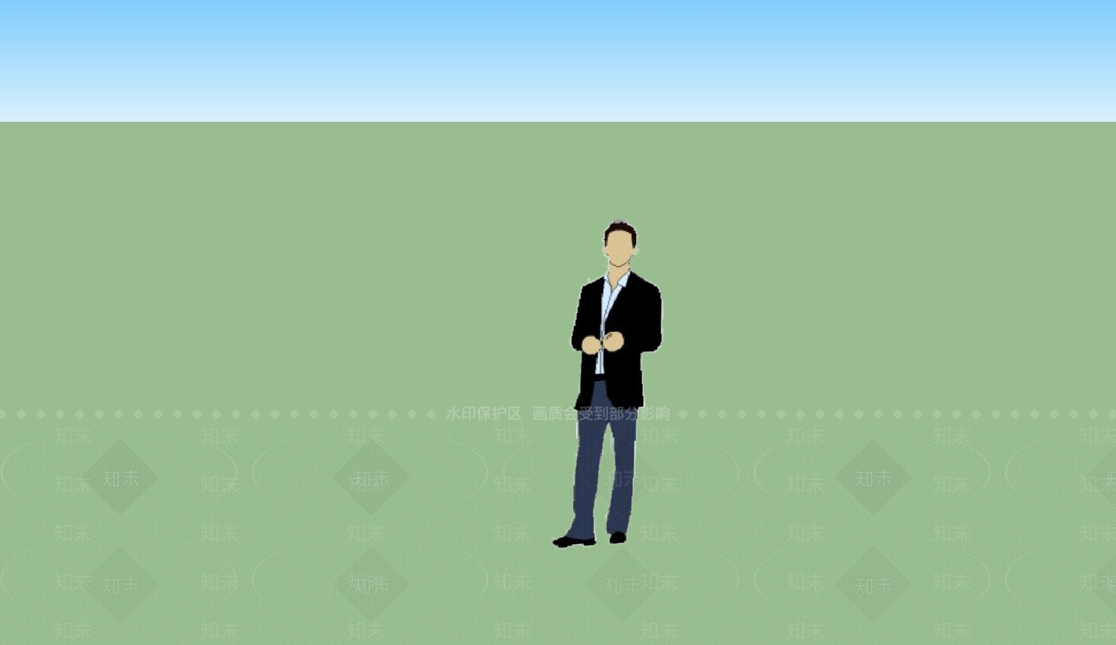 2D男人SU模型下载【ID:1160977015】