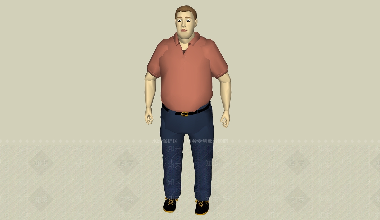 2D男人SU模型下载【ID:1160977572】