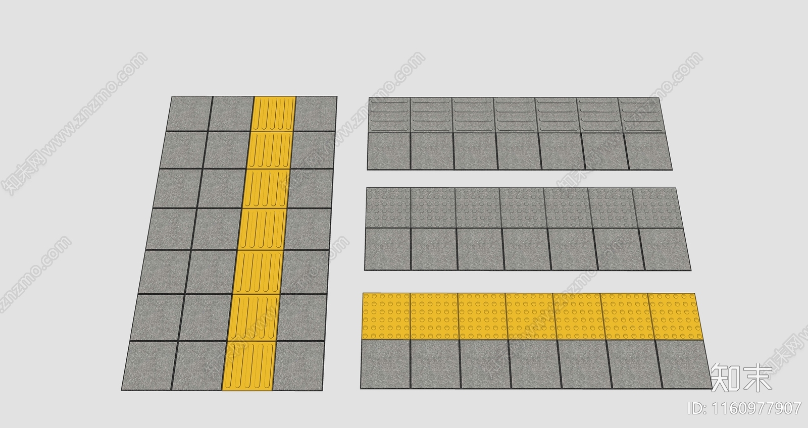 现代盲道砖SU模型下载【ID:1160977907】