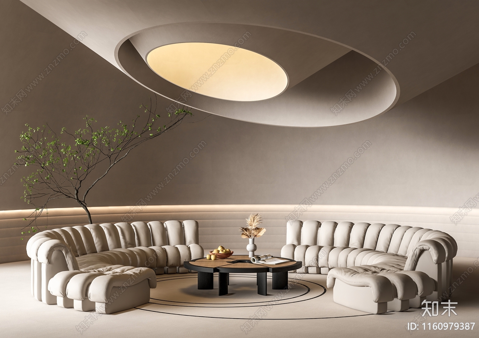 现代沙发茶几组合3D模型下载【ID:1160979387】