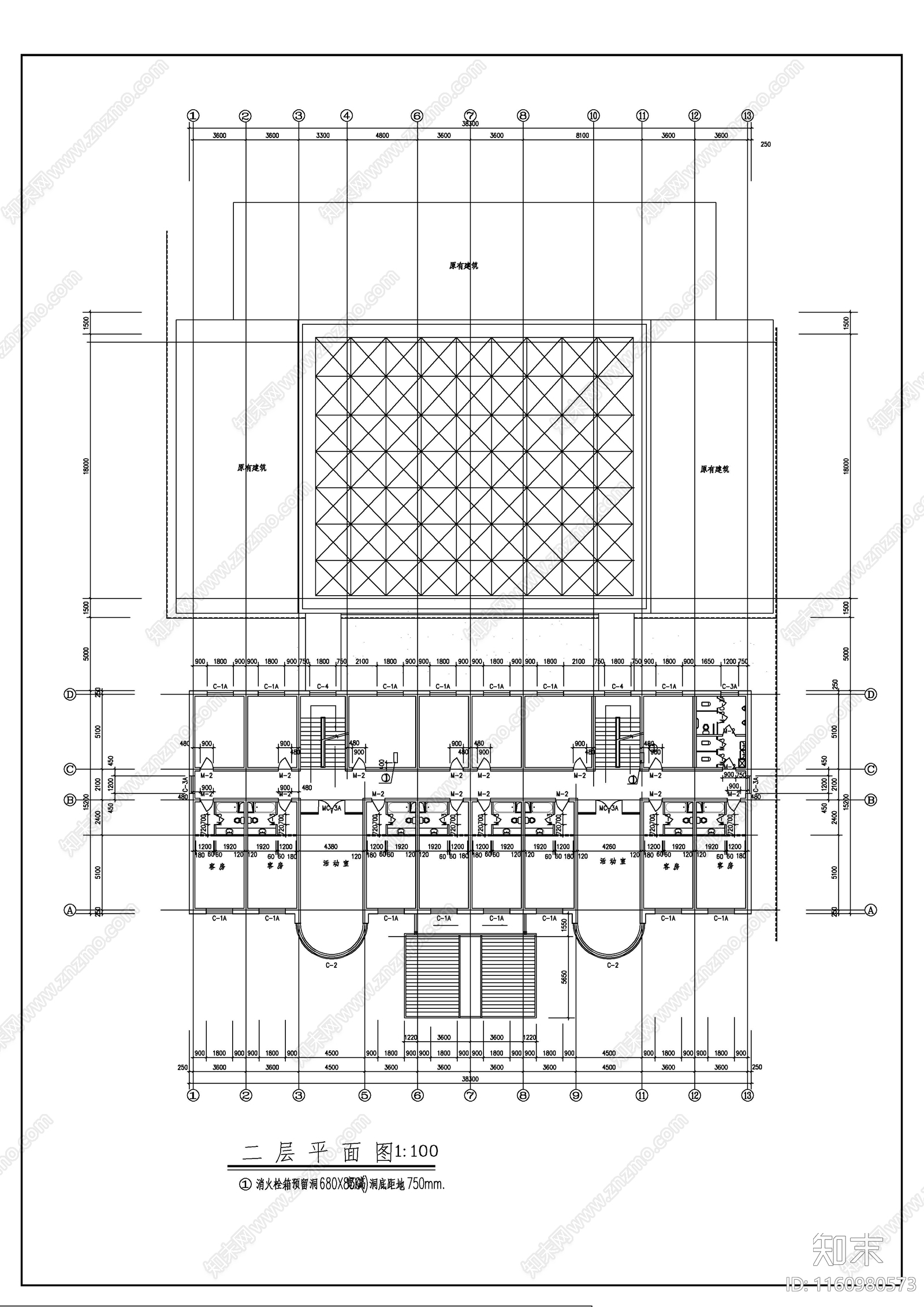 某三层养老院建cad施工图下载【ID:1160980573】